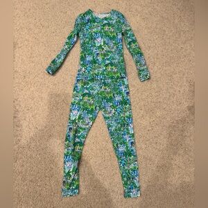 Lilly Pulitzer Blue and Green Patterned Fabric